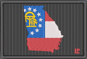 Georgia Silhouette - Georgia Flag 2x3 Loyalty Patch Georgia Silhouette - Georgia Flag 2x3 Loyalty Patch