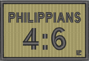 Philippians 4:6 2x3 Loyalty Patch Philippians 4:6 2x3 Loyalty Patch