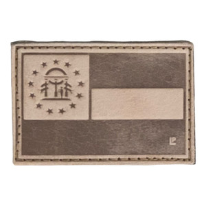 Georgia State Flag Full Grain Tan Leather Debossed 2x3 Loyalty Patch Georgia State Flag Full Grain Tan Leather Debossed 2x3 Loyalty Patch
