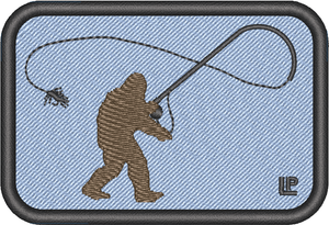 Fly Fishing Sasquatch (blue) 2x3 Loyalty Patch - 4th Edition Fly Fishing Sasquatch (blue) 2x3 Loyalty Patch - 4th Edition