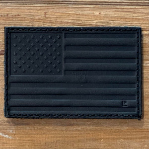 US Flag Full Grain Black Leather Debossed 2x3 Loyalty Patch US Flag Full Grain Black Leather Debossed 2x3 Loyalty Patch