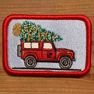 Red Christmas Tree Truck 2x3 Loyalty Patch Red Christmas Tree Truck 2x3 Loyalty Patch