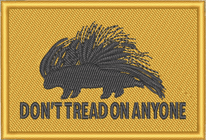 Libertarian Gold Porcupine 2x3 Loyalty Patch