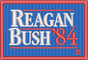 Reagan/Bush '84 Blue - 2x3 Loyalty Patch Reagan/Bush '84 Blue - 2x3 Loyalty Patch