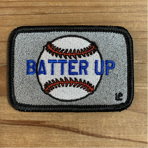 Baseball - BATTER UP 2x3 100% embroidered Loyalty Patch