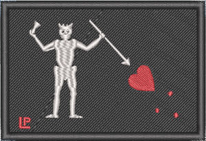 Edward Teach Blackbeard Flag 2x3 Loyalty Patch Edward Teach Blackbeard Flag 2x3 Loyalty Patch