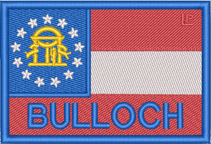 Bulloch County Georgia State Flag 2x3 Loyalty Patch Bulloch County Georgia State Flag 2x3 Loyalty Patch