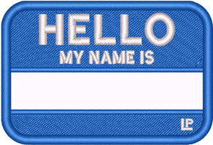 Hello My Name Is - BLUE 2x3 Writable Loyalty Patch Hello My Name Is - BLUE 2x3 Writable Loyalty Patch