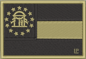 Georgia State Flag Scorpion 2x3 Loyalty Patch