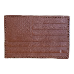 US Flag Full Grain Genuine Brown Leather Debossed 2x3 Loyalty Patch US Flag Full Grain Genuine Brown Leather Debossed 2x3 Loyalty Patch