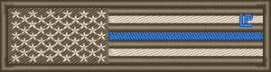 US Flag Thin Blue Line Coyote 1x3.75 Loyalty Tape US Flag Thin Blue Line Coyote 1x3.75 Loyalty Tape