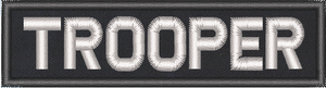 TROOPER Silver on Black 1x3.75 Loyalty Tape TROOPER Silver on Black 1x3.75 Loyalty Tape