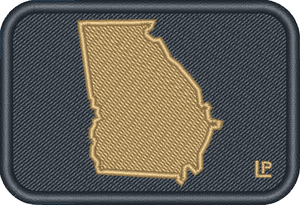 Georgia Silhouette - Gold on Navy 2x3 Loyalty Patch Georgia Silhouette - Gold on Navy 2x3 Loyalty Patch