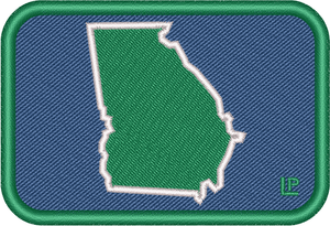 Georgia Silhouette - Green on Blue 2x3 Loyalty Patch Georgia Silhouette - Green on Blue 2x3 Loyalty Patch