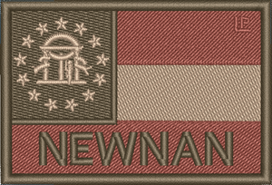 Georgia State Flag - Newnan - Coyote 2x3 Loyalty Patch Georgia State Flag - Newnan - Coyote 2x3 Loyalty Patch