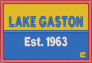 Lake Gaston Established 1963 Yellow Blue 2x3 Loyalty Patch Lake Gaston Established 1963 Yellow Blue 2x3 Loyalty Patch