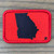 Georgia Silhouette - Black and Red 2x3 Loyalty Patch