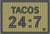 Tacos 24:7 100% embroidered patch