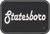 Statesboro, 75% embroidery, patch, white thread on black