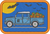 Blue Halloween Pumpkin Truck 2x3 Loyalty Patch