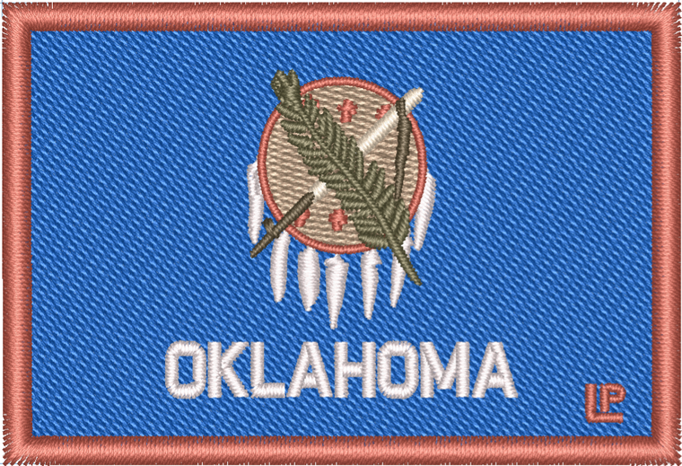 Oklahoma State Flag 2x3 Loyalty Patch