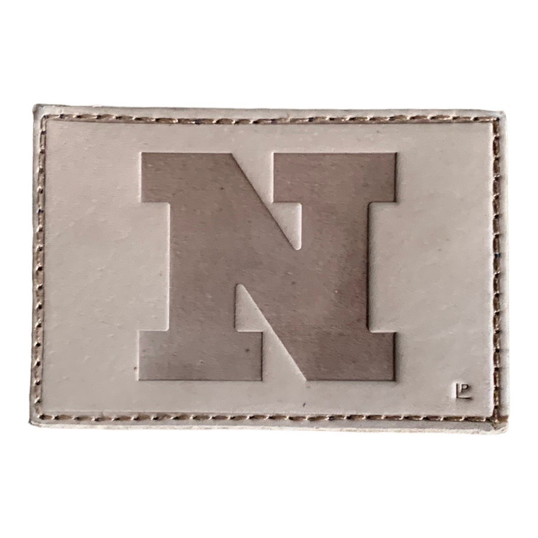 Newnan High School - N Full Grain Leather Tan 2x3 Loyalty Patch