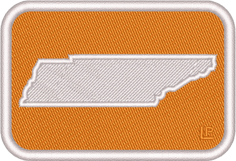 Tennessee Silhouette - White on Orange 2x3 Loyalty Patch