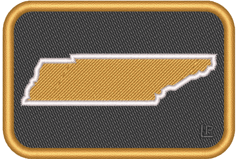 Tennessee Silhouette - Gold on Black 2x3 Loyalty Patch