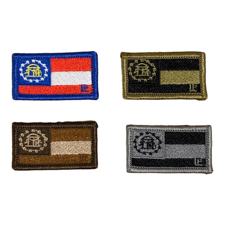 Georgia State Flag Micro Collection of 1x2 Loyalty Patches