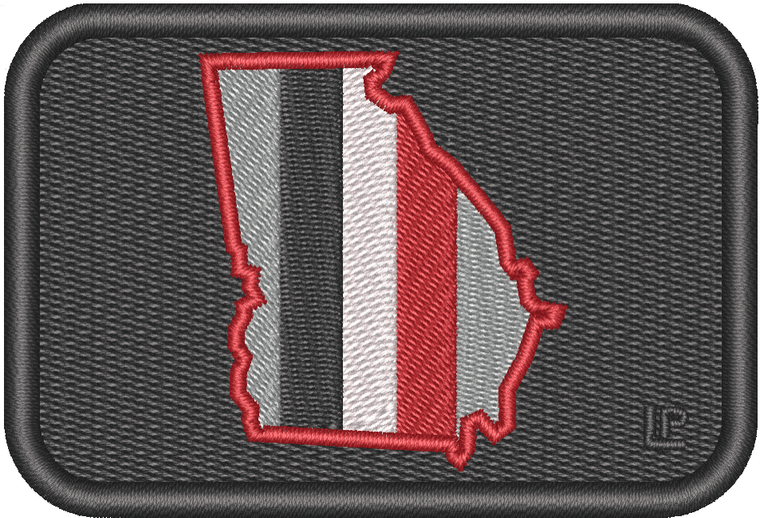 Georgia Silhouette Game Day Stripe 2.0 Black - 2x3 Loyalty Patch