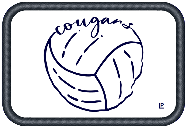 Newnan Cougars Volleyball Sublimation Printed 2x3 Loyalty Patch