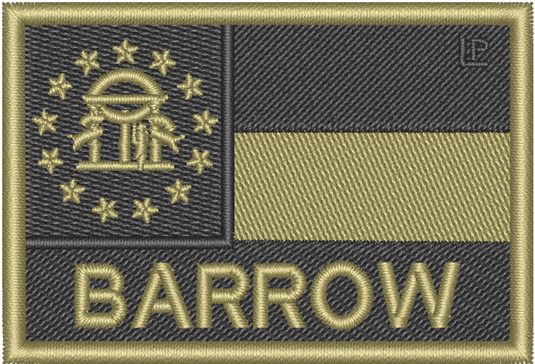 Georgia State Flag - Barrow County - Scorpion 2x3 Loyalty Patch