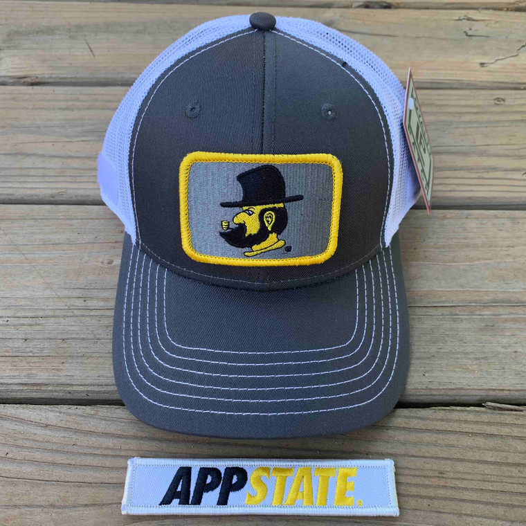 Appalachian State Gift Set - Charcoal Ball Cap with Two Patches - Yosef