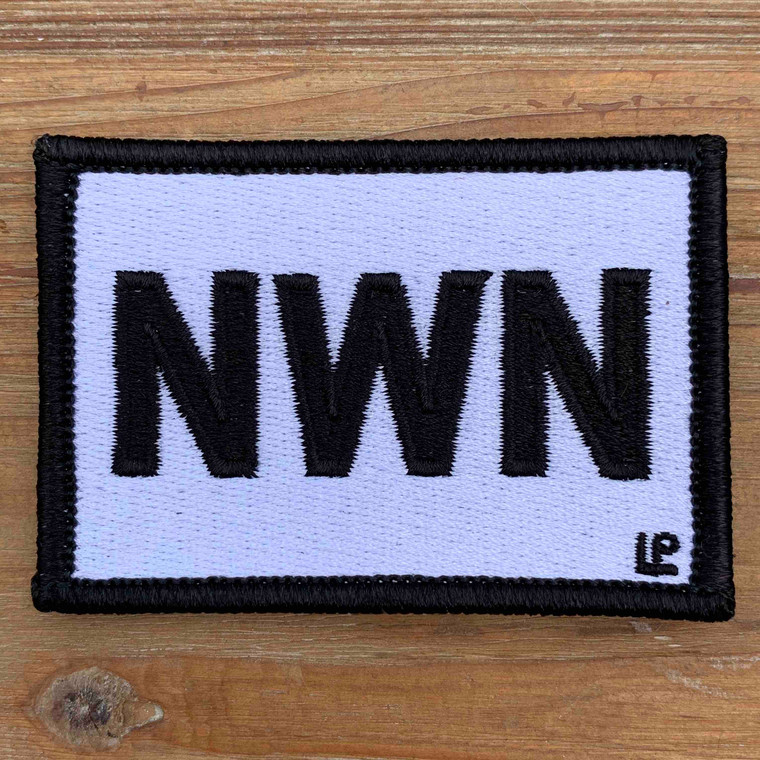 Newnan NWN Black on White 2x3 Loyalty Patch