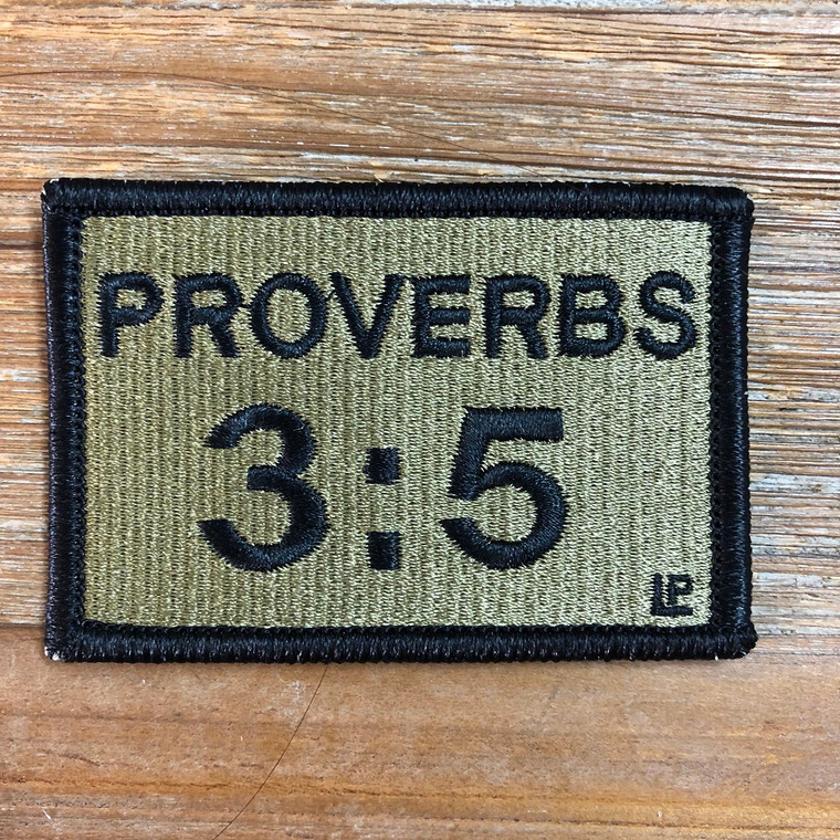 Proverbs 3:5 2x3 Embroidered Loyalty Patch