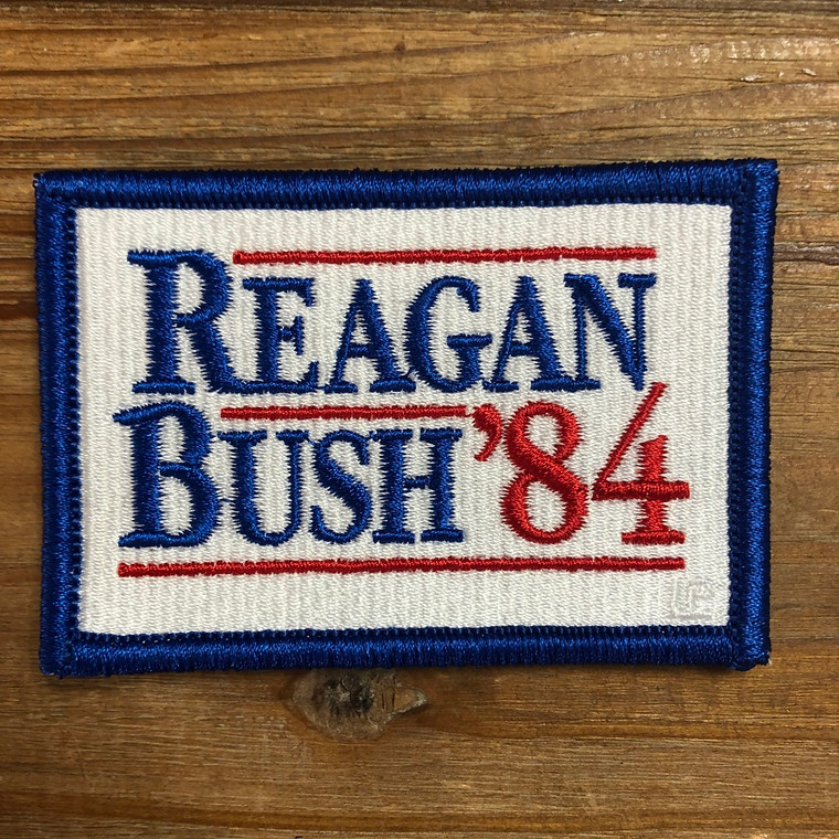 Reagan Bush '84 White embroidered Loyalty Patch