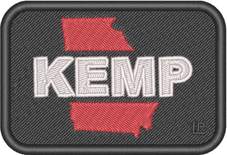 KEMP Red Georgia Silhouette - 2x3 Loyalty Patch