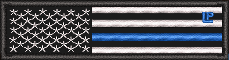 US Flag Thin Blue Line 1x3.75 Loyalty Tape