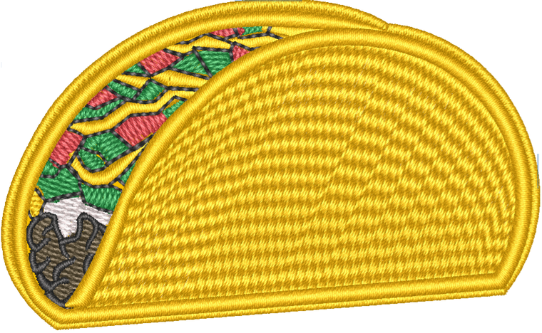 Taco - Die Cut Taco  2x3 Loyalty Patch