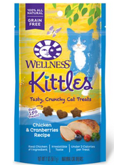 Wellness Kittles Grain-Free Chicken & Cranberries Recipe Crunchy Cat Treats 2 oz