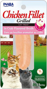 Inaba Grilled Chicken In Crab Broth Cat Treat .9 oz