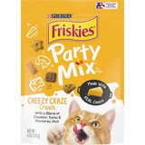 Purina Friskies Party Mix Cheezy Craze Crunch Real Cheese Cat Treats 6 oz