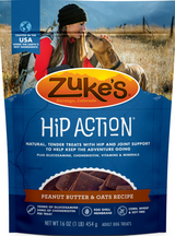 Zuke's Hip Action Joint Support Peanut Butter Dog Treats 1 lb