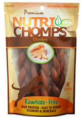 Scott Pet Premium Nutri Chomps Chicken Flavor Braid Dog Treats 4 ct