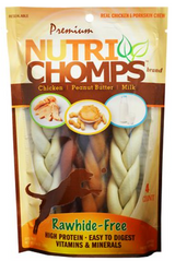 Scott Pet Premium Nutri Chomps Assorted Flavor Braided Dog Treats 4 ct