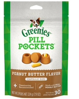 Greenies Pill Pockets for Capsules, Peanut Butter Flavor for Dogs 30 ct