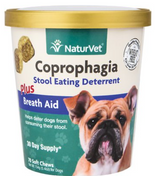 Naturvet Coprophagia Deterrent Plus Breath Aid Dog Soft Chews 70 ct