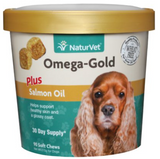 Naturvet Omega Gold Plus Salmon Oil Dog Soft Chews 90 ct