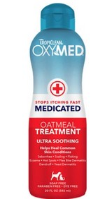 Tropiclean Oxymed Soothing Medicated Oatmeal Rinse For Pets 20 oz