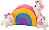 Zippy Paws Unicorns In Rainbow Burrow Dog Toy